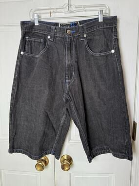 Evolution Black Denim Shorts W32
